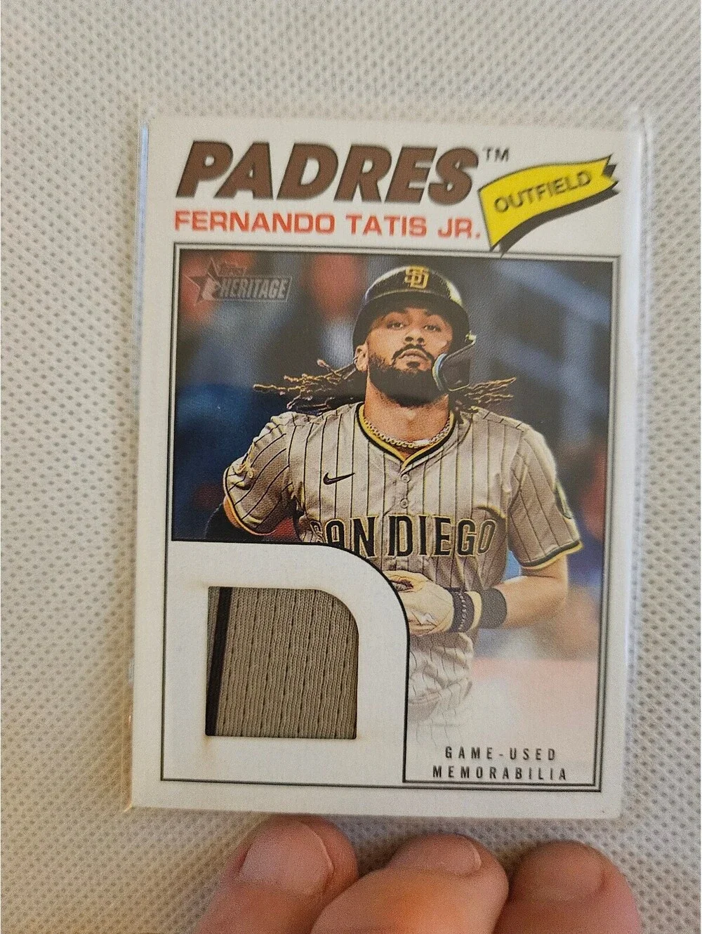 Fernando Tatis Jr- #ROR-FT - 2026 Topps Heritage Real One Relic game used jersey